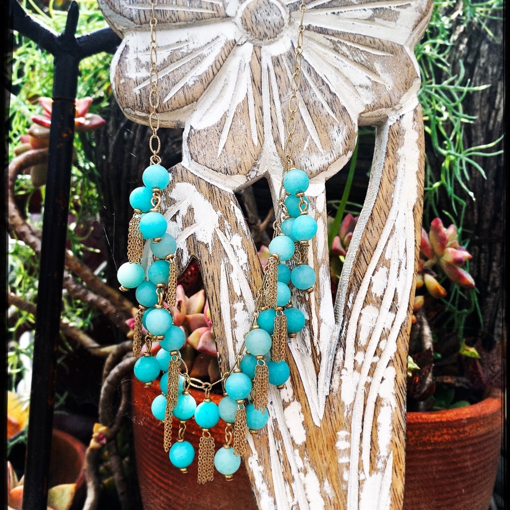 Swimming pool stone necklace